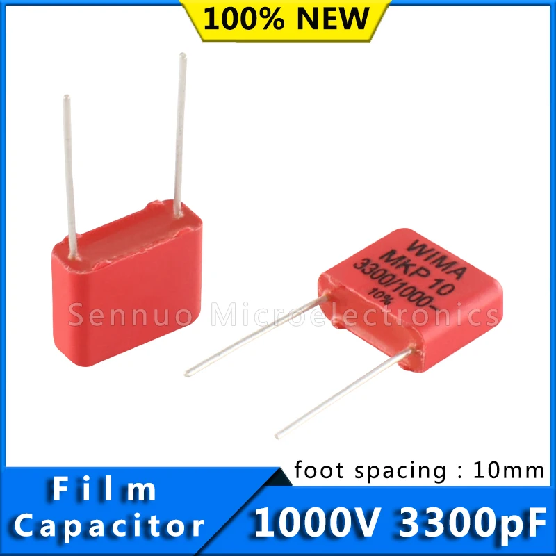 5/10pcs New German WIMA Film Capacitor MKP10 1000V 3300pF 1000v 332 Pitch 10mm Audio Infinity Capacitor MKP1O113303C00KI00