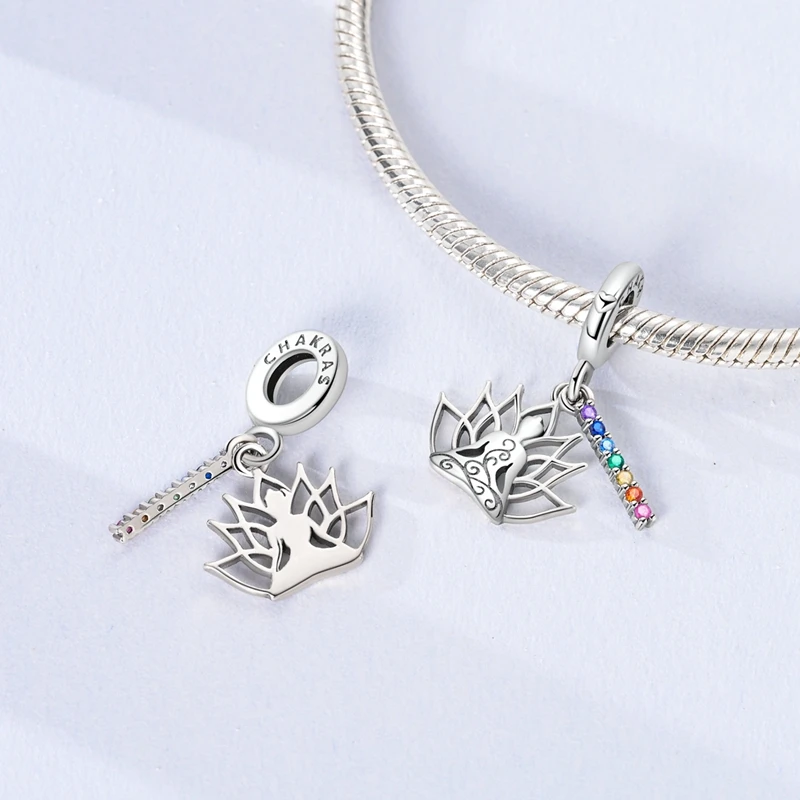 925 Sterling Silver Beads Cross Fire Dragon Hot Air Balloon Charms Fit Original Bangle Bracelet Diy Women Fine Jewelry Gift image 5