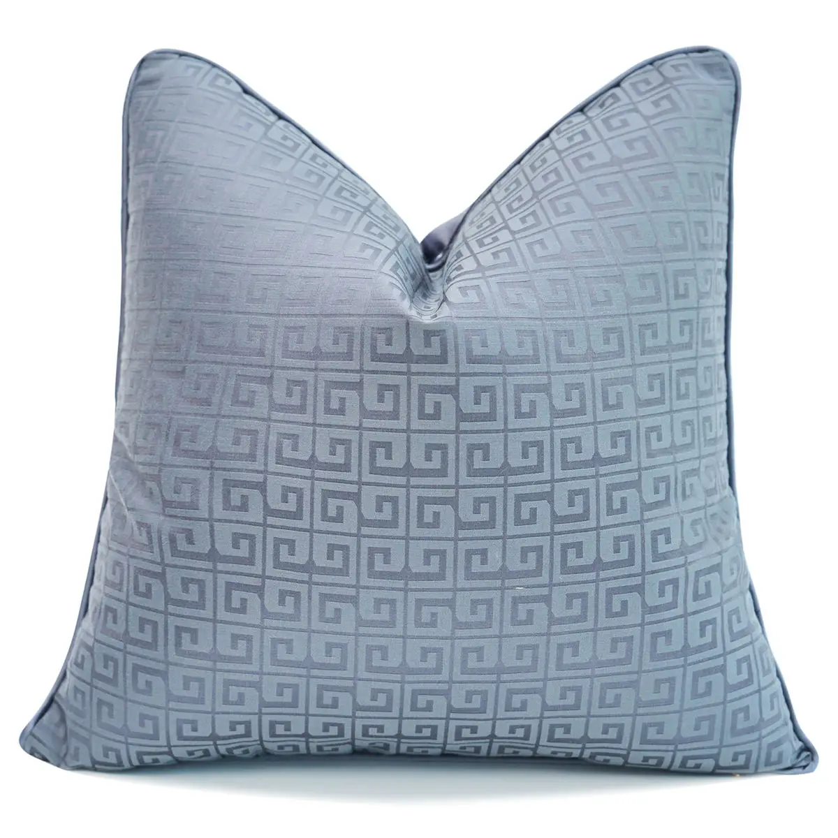Design Luxury Sofa Cushion Cover Geometric Chinese Style Gray Blue  Pillow Cover for Home Hotel Sofa Bedroom Decoration