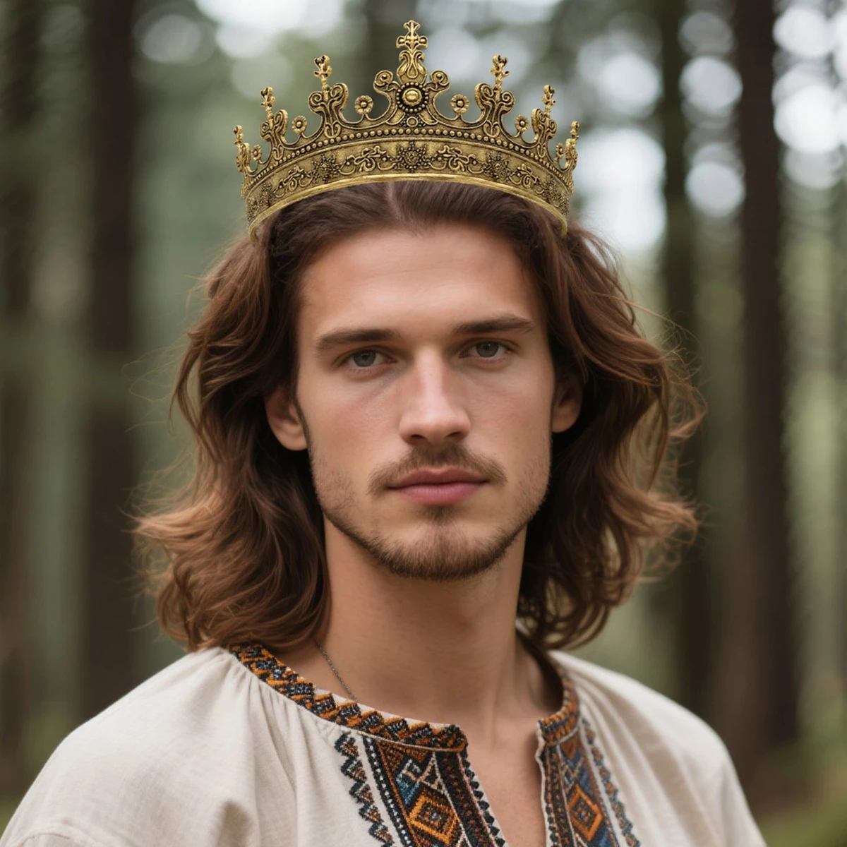 

Винтажная металлическая круглая корона для волос, вечерние косплей, тиара для волос, повязка для волос, украшения для волос