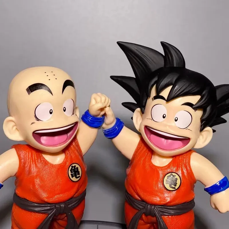 15cm Dragon Ball Anime Figure Son Goku Krillin Figures Childhood Krillin and Goku Figurine Collection Statue Model Ornament Gift
