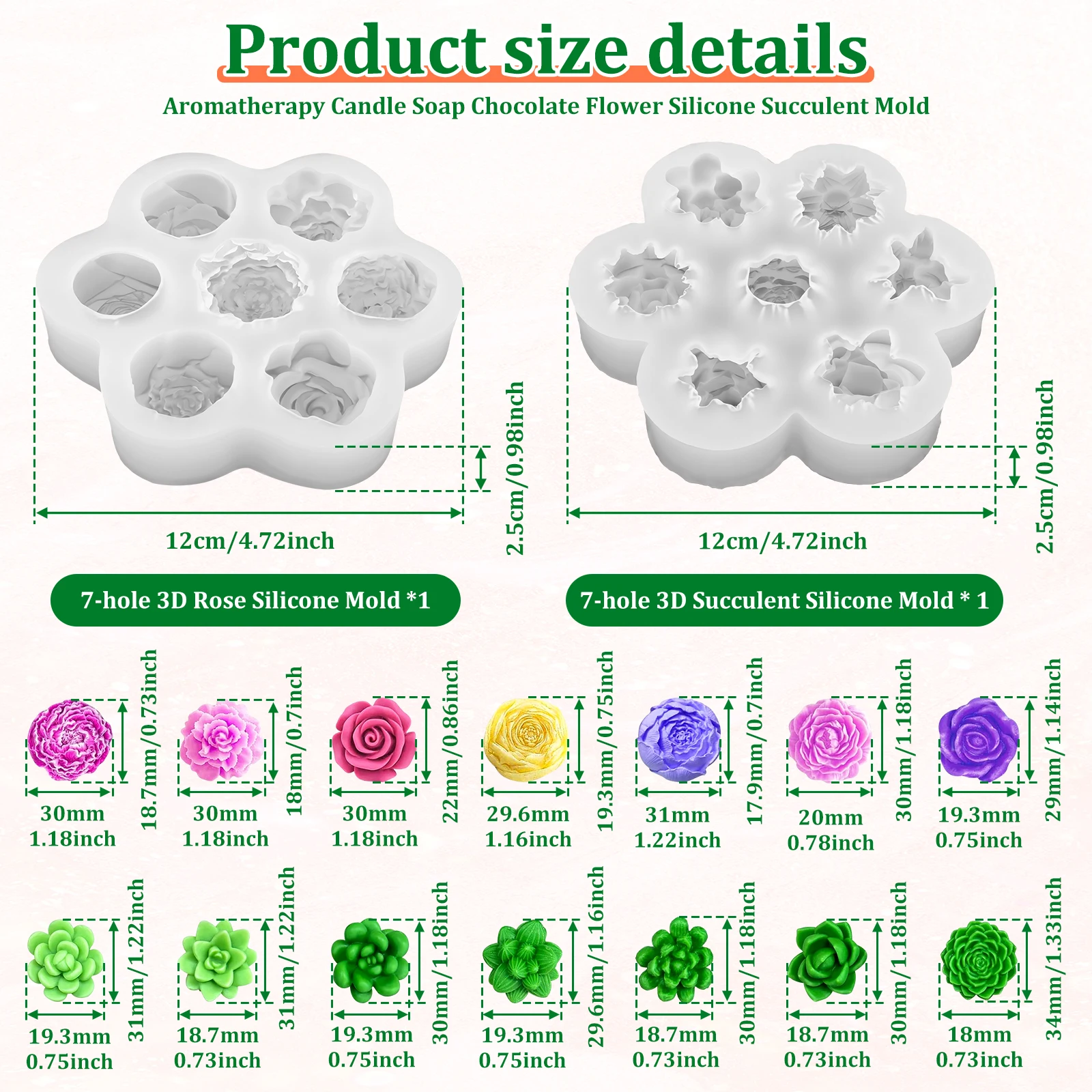 2個入り 7個穴 3Dシリコンモールド 簡単脱型 DIYフラ - Soap Making Gloves のレビューと価格