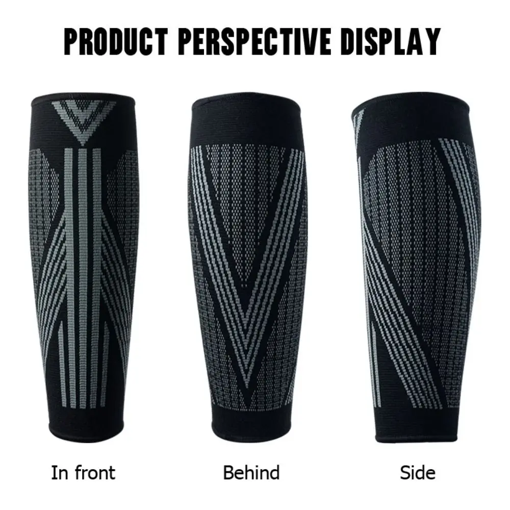 Footless Calf Compression Sleeves Shin Splint Sports Protective Compression Socks Nylon Leg Warmers Leg Sleeve Brace Men Women