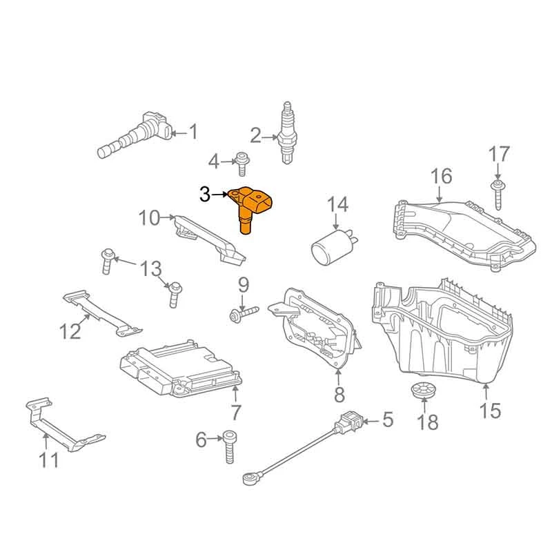 07L905163C Engine Camshaft Position Sensor For A3 A4 A5 A6 Q3 Q5 CC Passat PC781