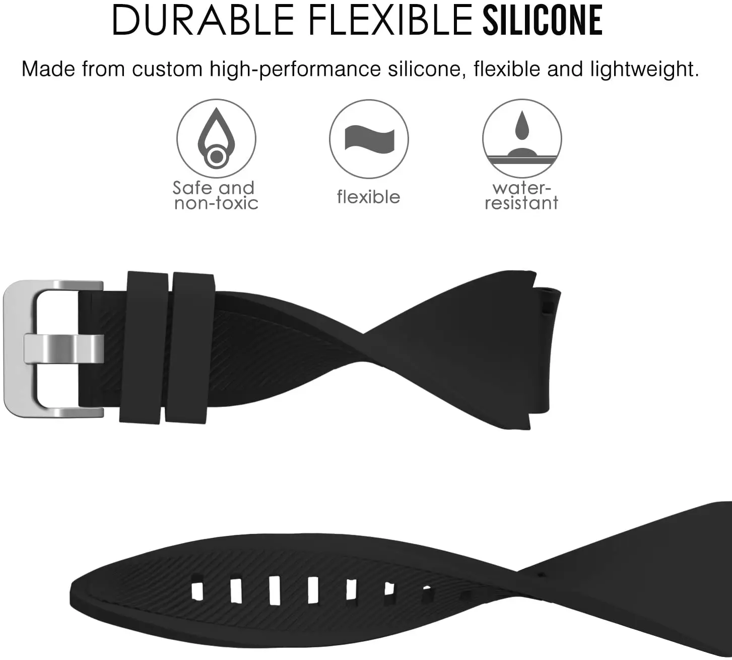 22mm Width Watch Strap For Samsung Galaxy Watch 3/Huawei Watch 4/3/GT4-2 46mmSport Silicone Watchband Bracelet For Amazfit GTR