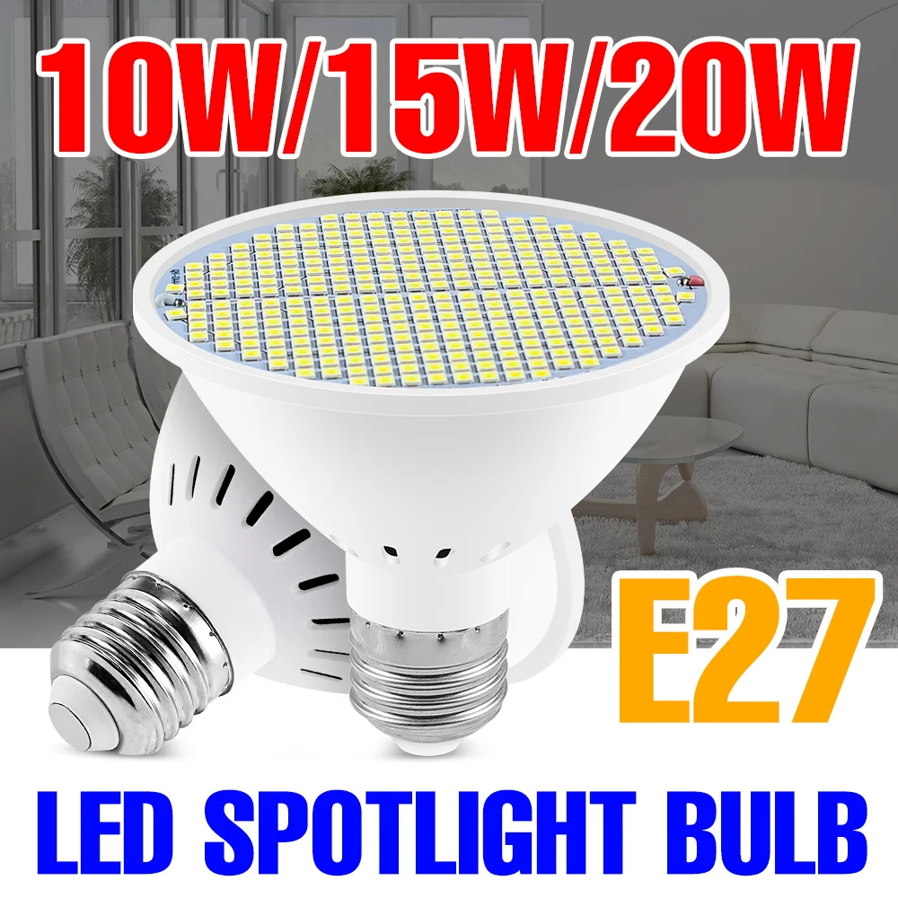 

20 Вт светодиодная лампа E27/E26, 220 В, прожекторы, 110 В, потолочный светильник, холодный/теплый белый светодиод, освещение, люстра, лампы для дома, гостиной