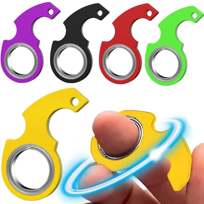 

Creative Funny Second Generation Fingertip Rotating Gyro Decompression Keychain Fidget Child Adult Stress Relief Spinner Toys