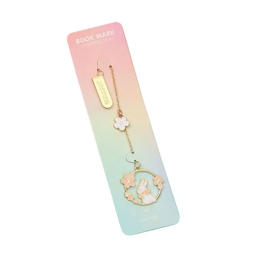 Exquisite Metal Bookmark Cute Rabbit Hollow Book Page Marker Book Page Pagination