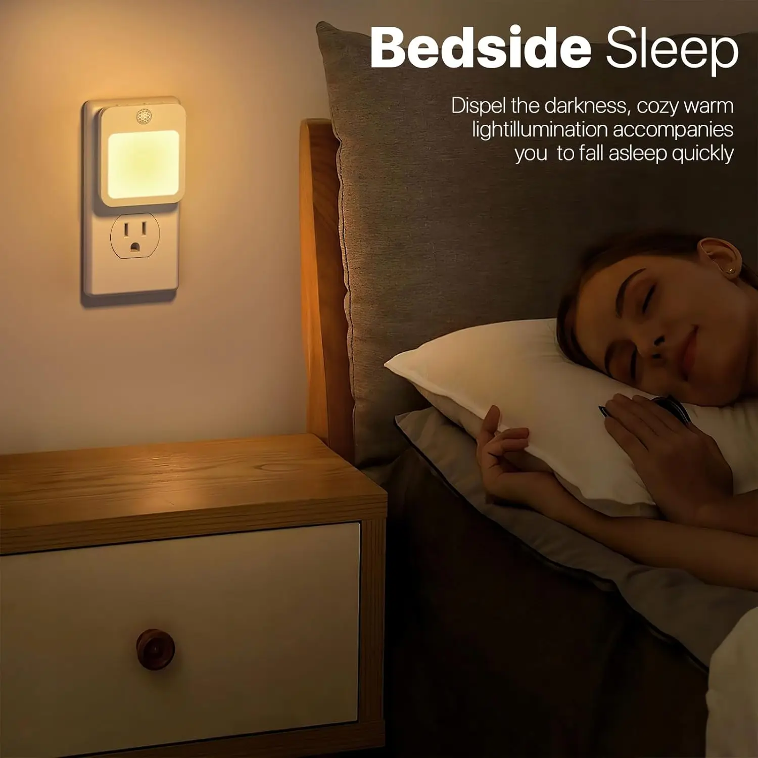 Kids Bedside Lamp Night Light with US/EU Plug Smart Motion Sensor LED Night Light Home Wall Lamp Suitable for Hallway