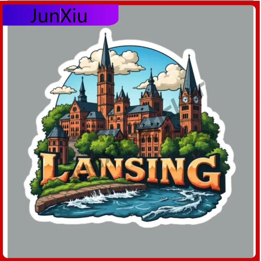 

Lansing Michigan Occlusion Scratch Sticker V125 Motorcycle Stickers Car Front Bumper Windshield Truck Decals Exterior Accessorie