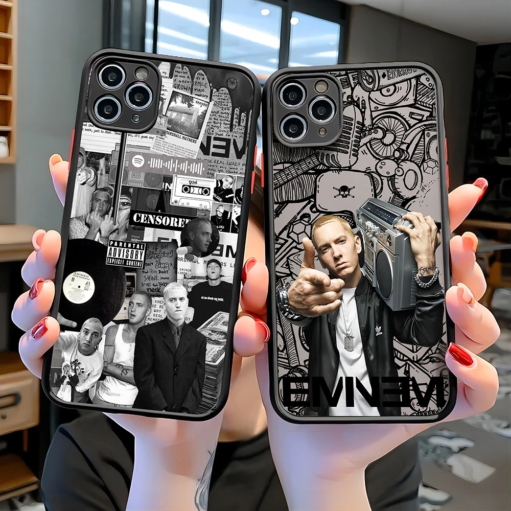 Rap Singer Eminem Phone Case For iPhone 15 14 13 12 11 Mini Pro Max X XR XSMax 7 8 Plus Matte Transparent Back Cover