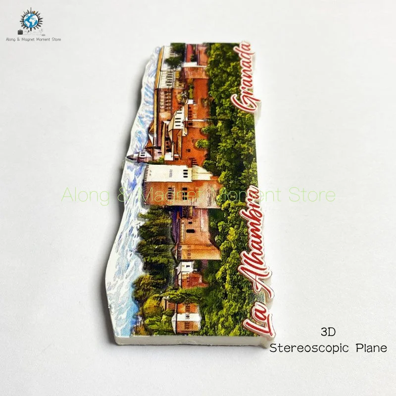 1pc, Granada 3D Architectural Spain Geographic Magnetic Fridge Magnet Travel Souvenir