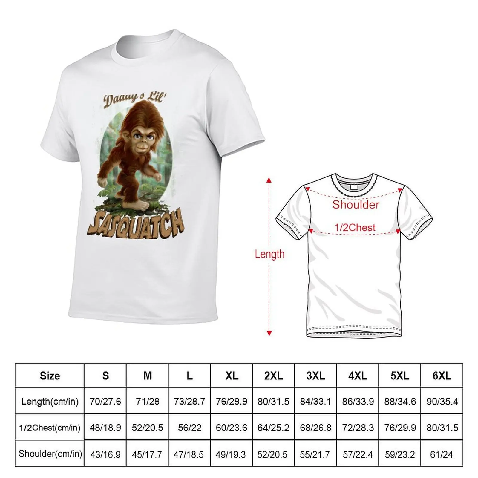 Daddy's Lil' Sasquatch T-Shirt anime tshirt g man t shirts for men T-Shirt