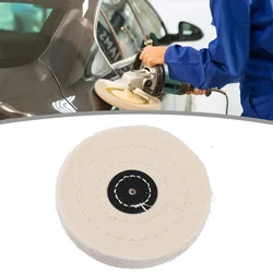 1pc White Cotton Cloth Buffing Wheel 50-200mm 2-8in For Metal Jewelry Stainless Steel Polishing Wheel GrinderTool Polishing Disc