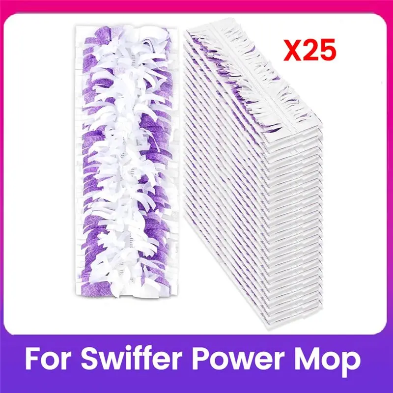 

ABBY-25 шт. Сменные одноразовые насадки для швабры Swiffer Power Mop, для уборки различных поверхностей и пола
