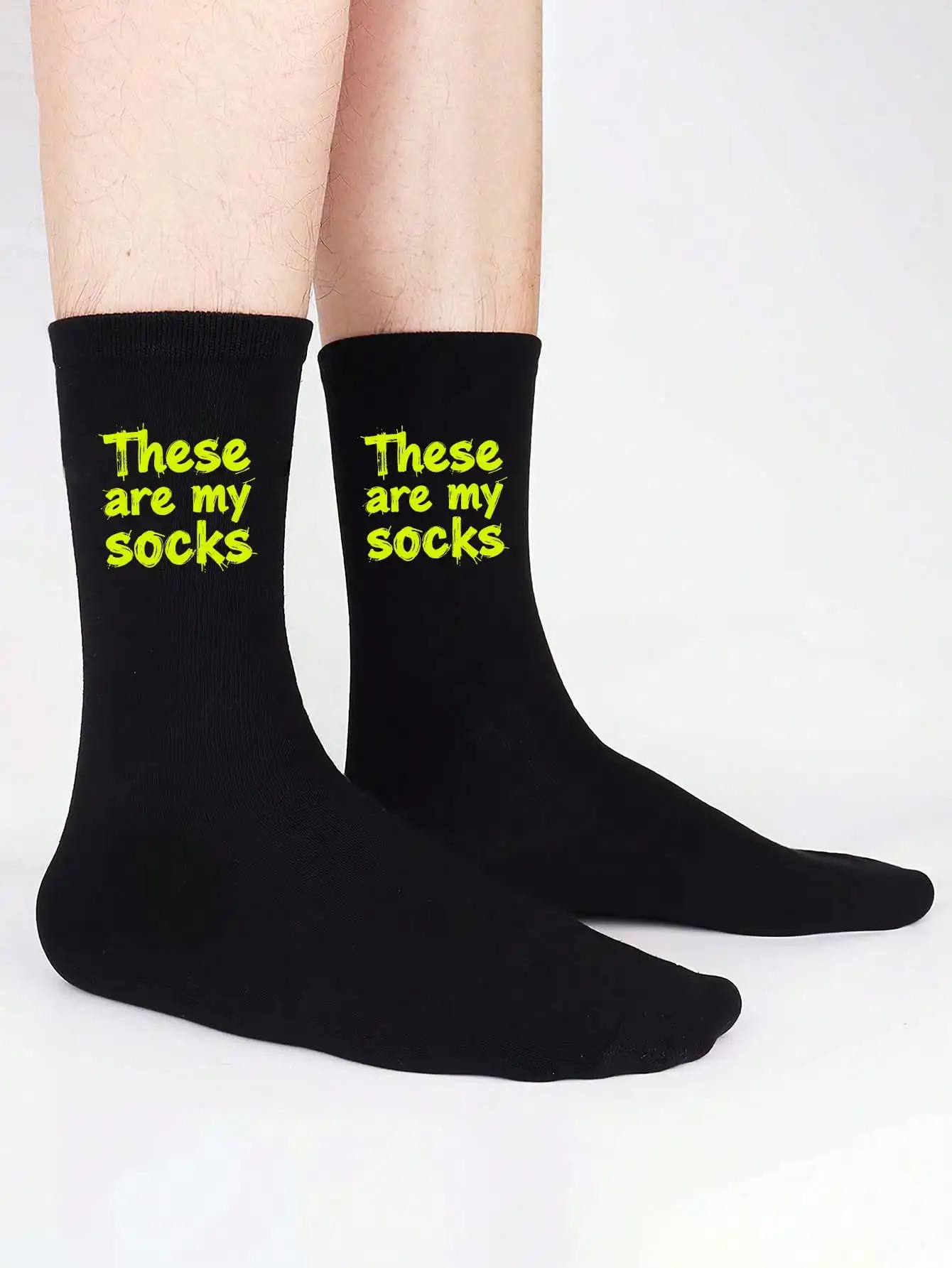 A pair of funny novelty socks, an ideal creative gift for men, perfect as a present from daughters to their dads and grandpas.