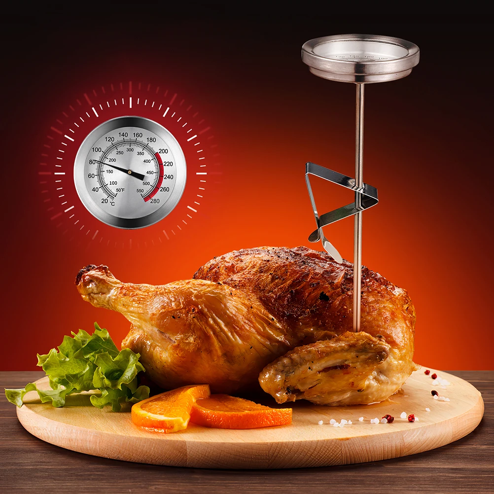 

Oil Temperature Reading Table Stainless Steel Probe Meat Thermometer for BBQ Cooking Fried Food Grill Home Kitchen Gadgets