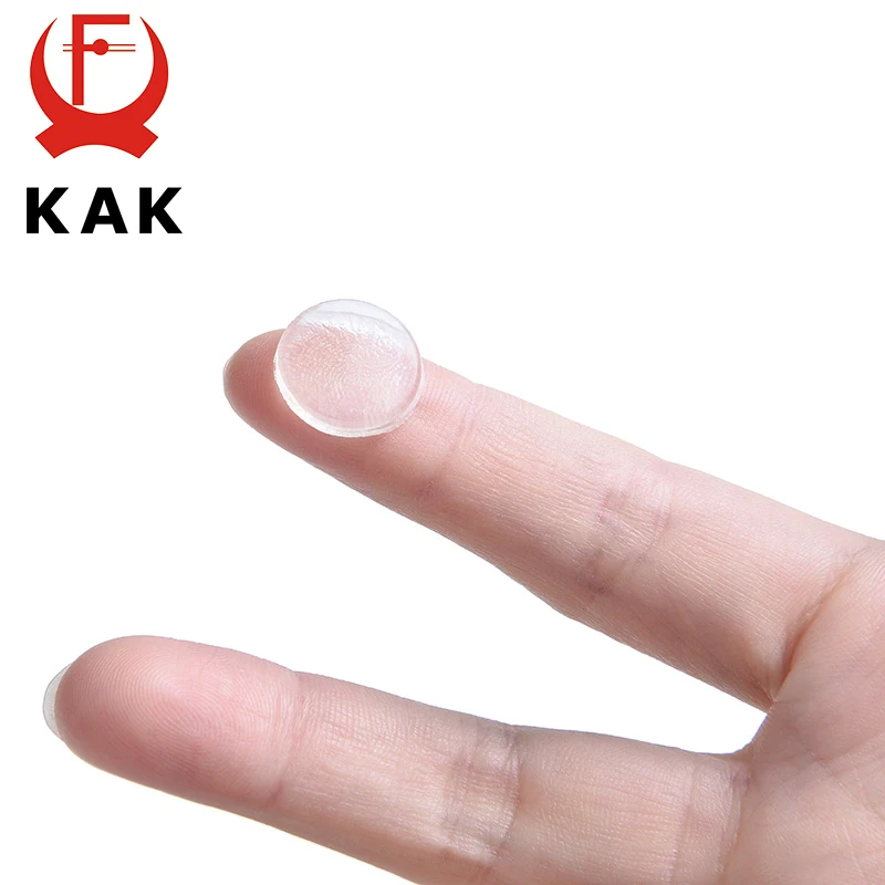 KAK 50-80 Grain Silicon Door Stops Pad Transparent Rubber Kitchen Cabinet Catches Self-Adhesive Damper Buffer Furniture Hardware