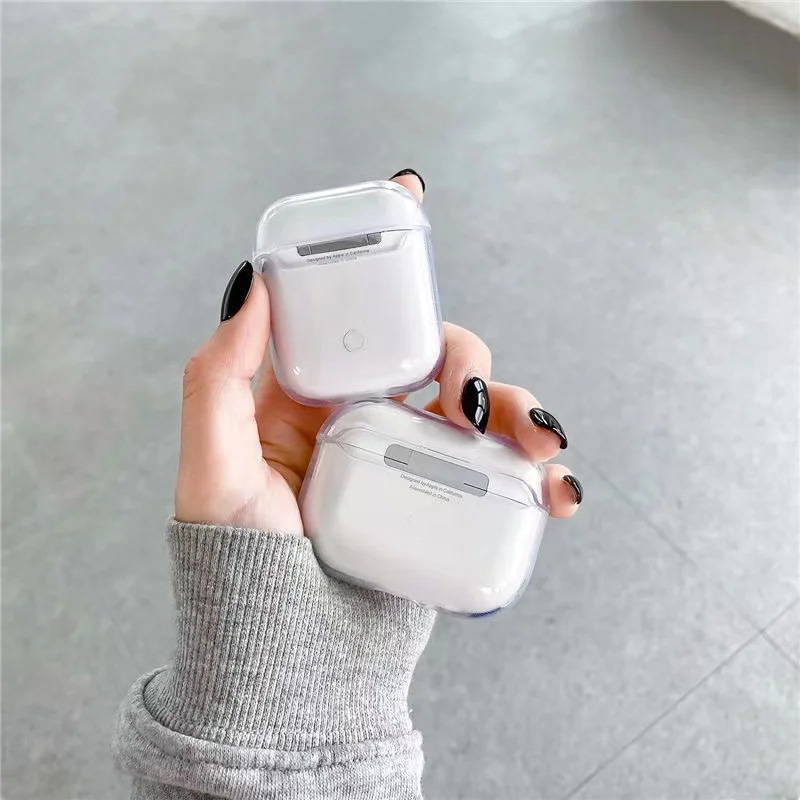 Tpu capa protetora transparente caixa para airpods pro/2/1 sem fio fone de ouvido casos (airpods não incluído)