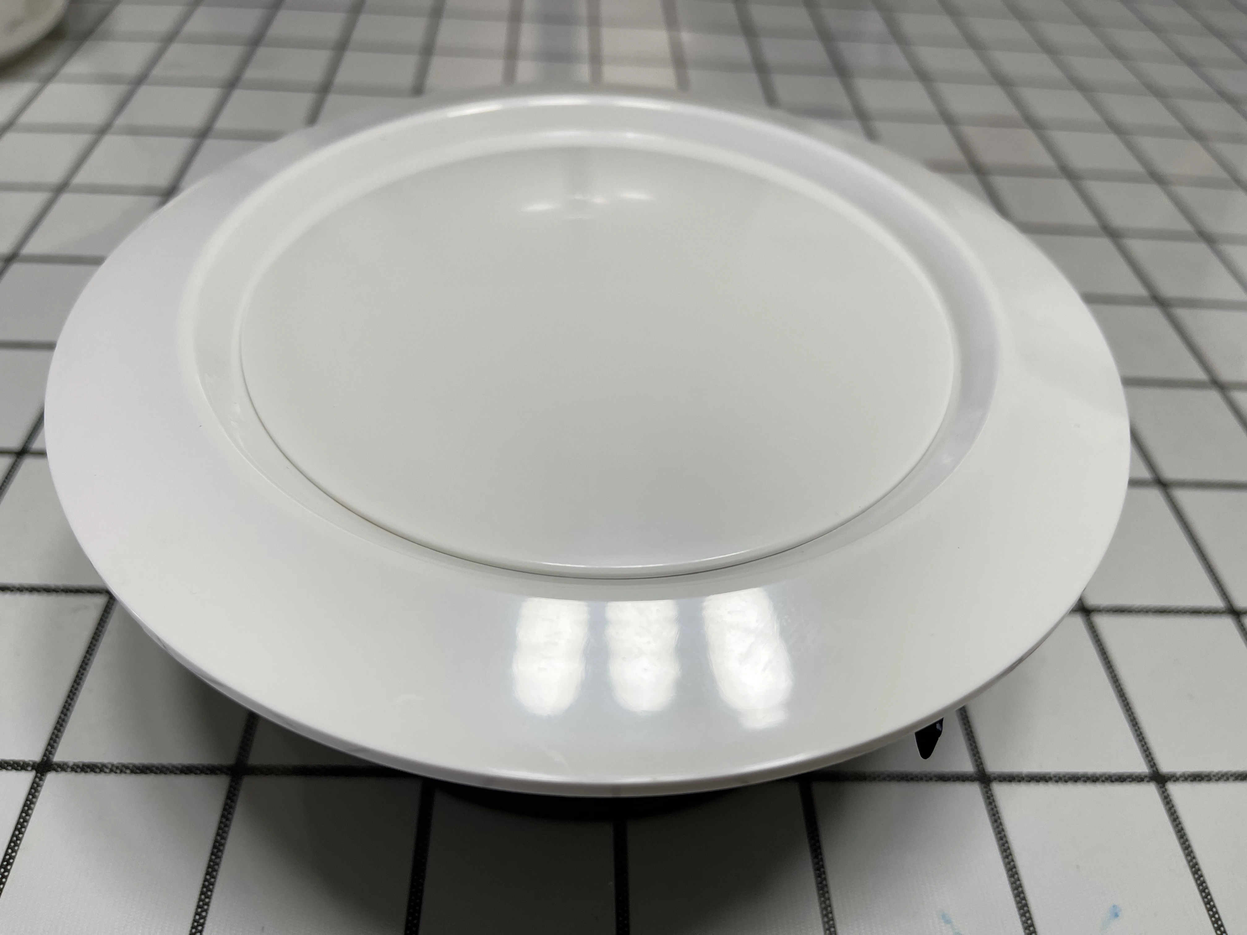 ABS Plastic Round Ceiling Ductwork Grille Diffuser Return Air Vent Cover for HVAC System-Adjustable Easy Installation