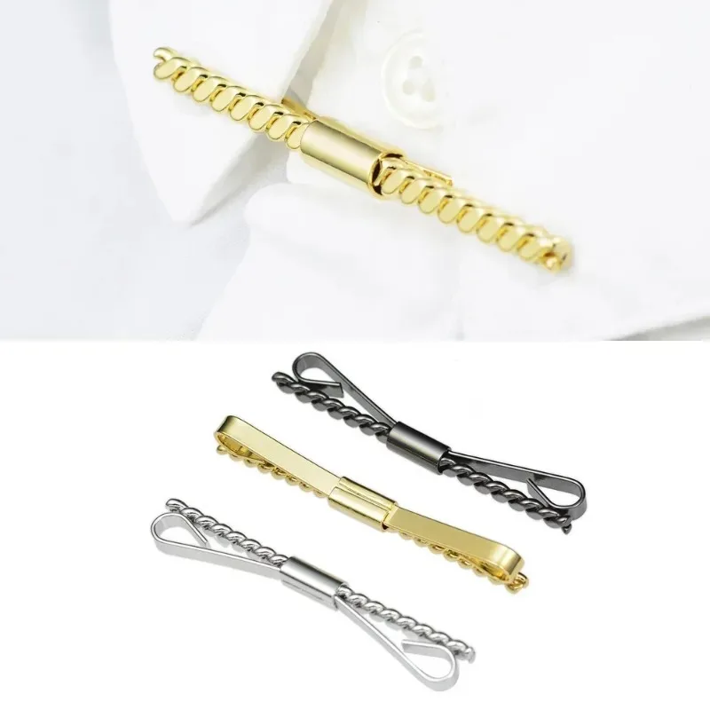 British style metal mesh tie clip shawl buckle pins and brooches luxury jewelry male shirt necklace needle for male accessories