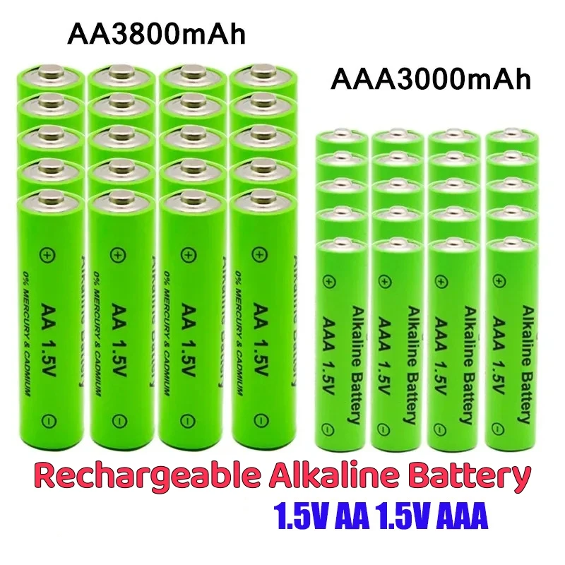 Batteria AAA 1.5V batteria ricaricabile AAA 3800mAh AAA 1.5V nuova batteria ricaricabile alcalina per giocattolo a luce Led MP3 lunga durata