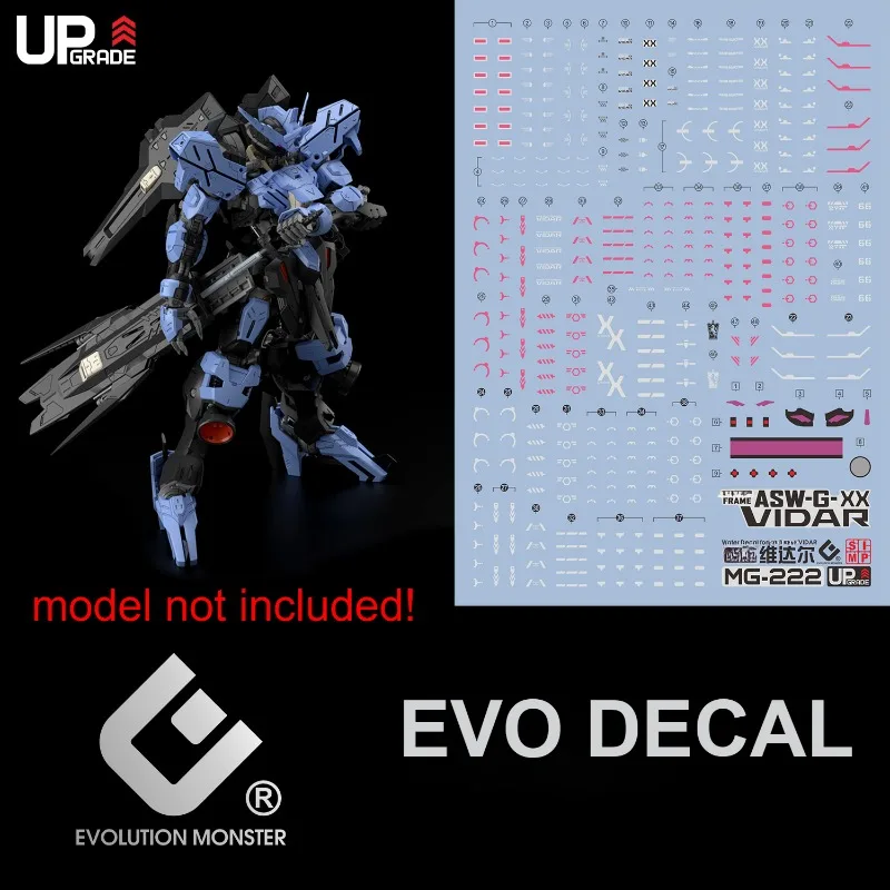 EVO Aufkleber MG-222 für MG Rahmen ASW-G-XX Vidar High Definition Fluoreszenz Hobby DIY Wasser Aufkleber Zubehör