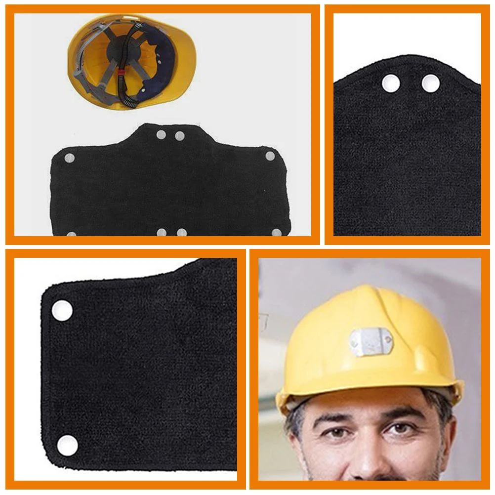 6 Pcs Hat Liners Sweat Protection Hard Sweatband for Men Breathable Pad Bike Protector Black Polyester Man