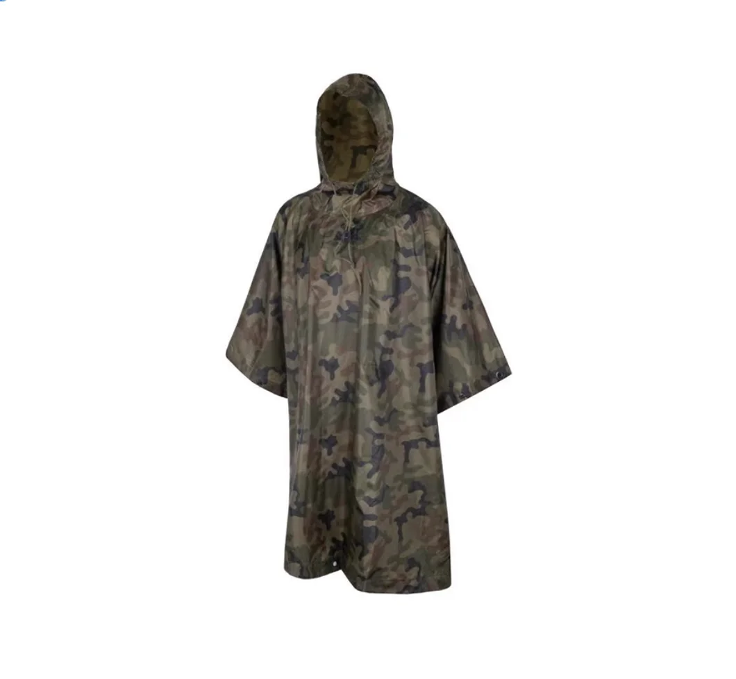 

Мужской военный непроницаемый камуфляжный плащ на молнии, водонепроницаемый дождевик, мужской плащ, женский тент, дождевик, мотоциклетное дождевое пончо