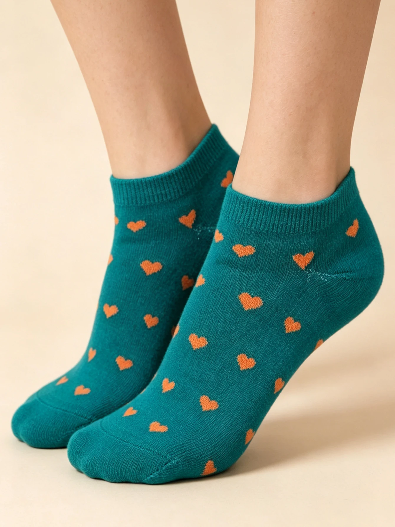 1/5/10/15/20 Pairs Random Women's Short Socks,Solid Breathable Sweat Absorbent Ins Summer Casual Heart Polka Dot Socks