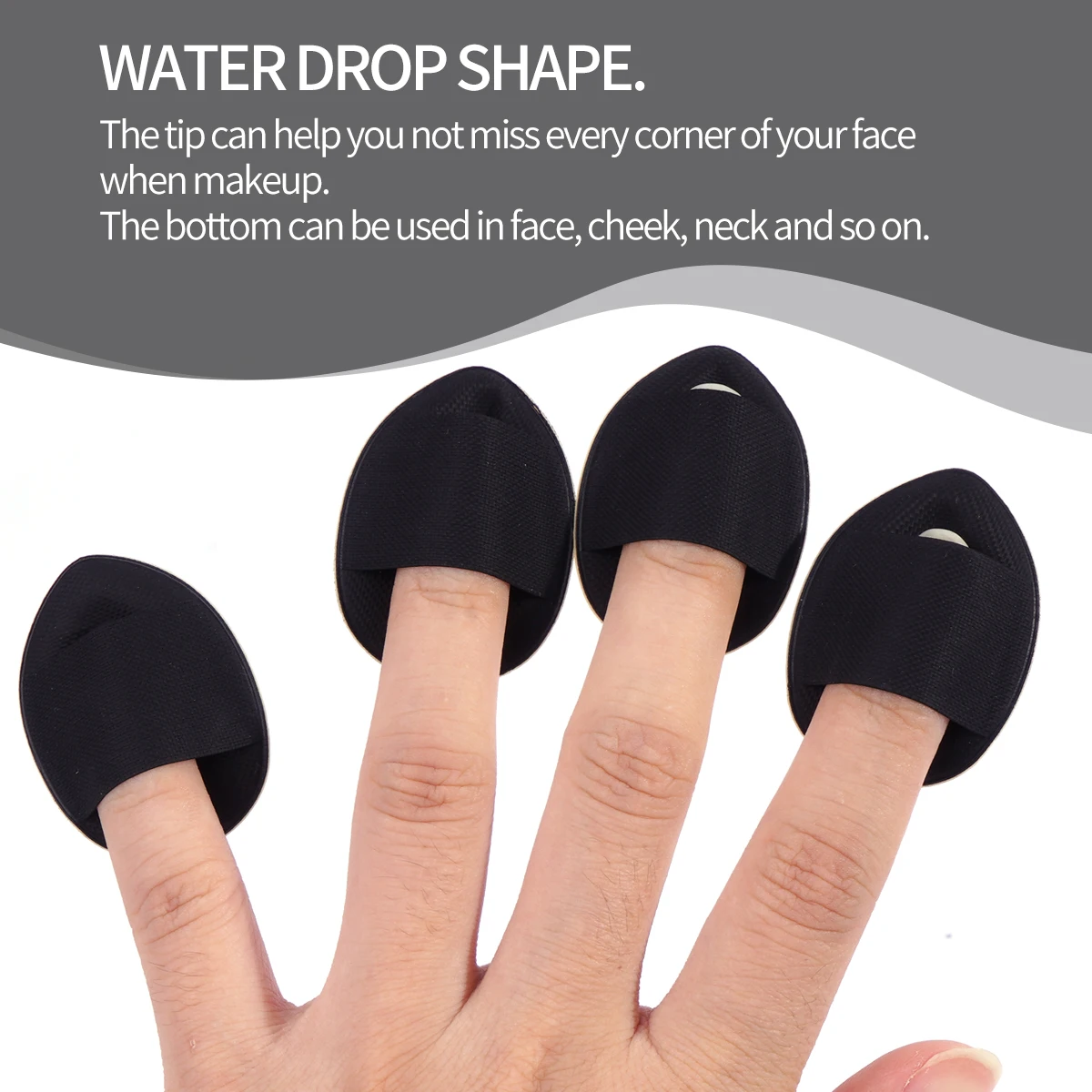 MAANGE 12 pz/set trucco Puff triangolo piumino da cipria Soft Beauty Egg Sponge Finger Puff per crema liquida strumenti per il trucco cosmetico