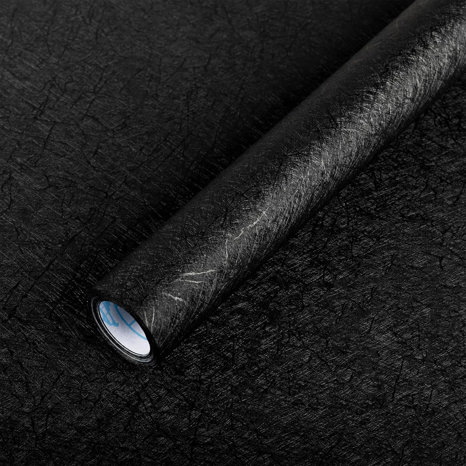 55/40 cm breite wasserdichte Tapete, schwarzes Seiden-Vinyl, selbstklebende Aufkleber für Wandmöbel, Wohnzimmer, Kontaktpapier, Heimdekoration