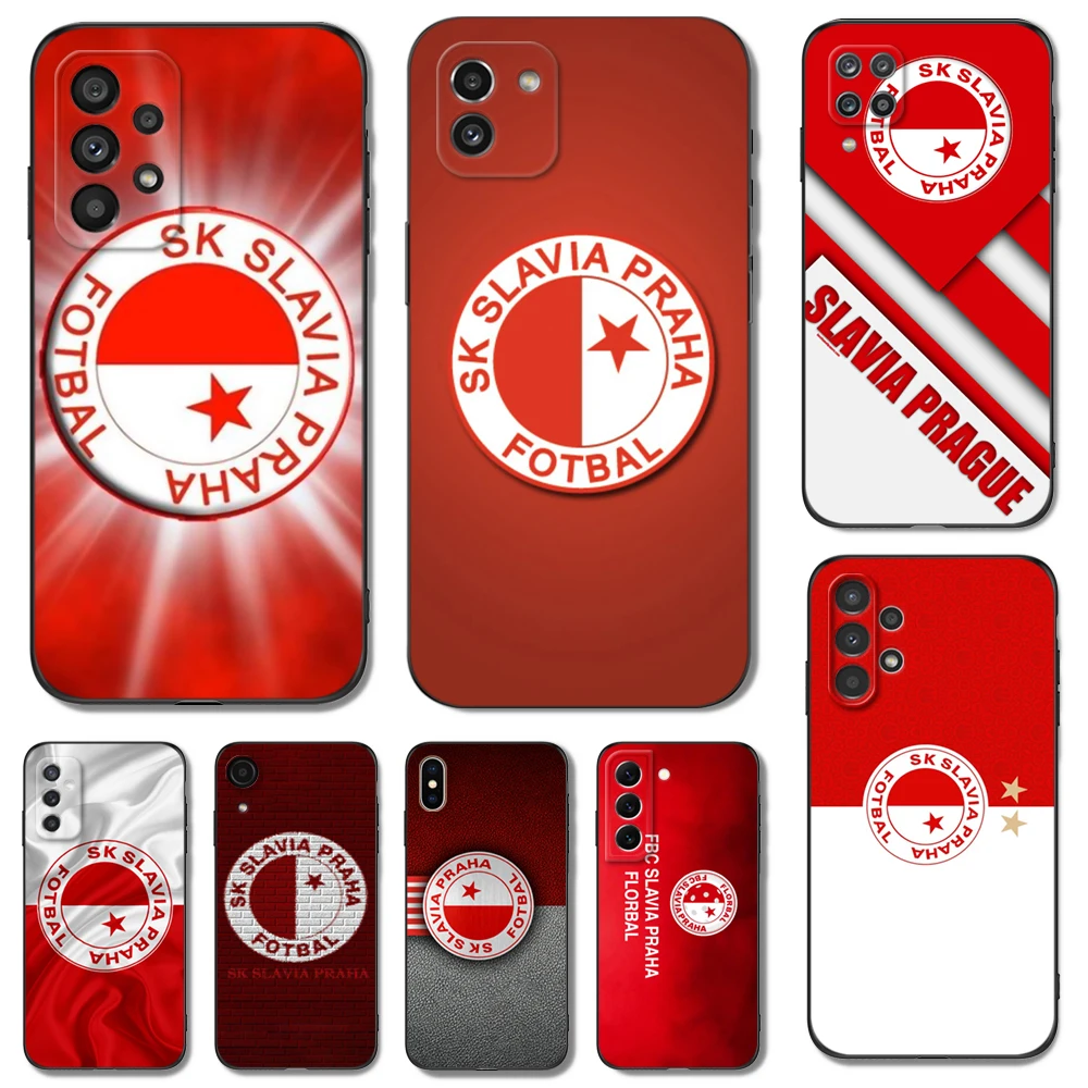 Black tpu Case For Samsung galaxy S23 S22 S20 S21 FE PLUS ultra+S10 E lite cover slavia prague