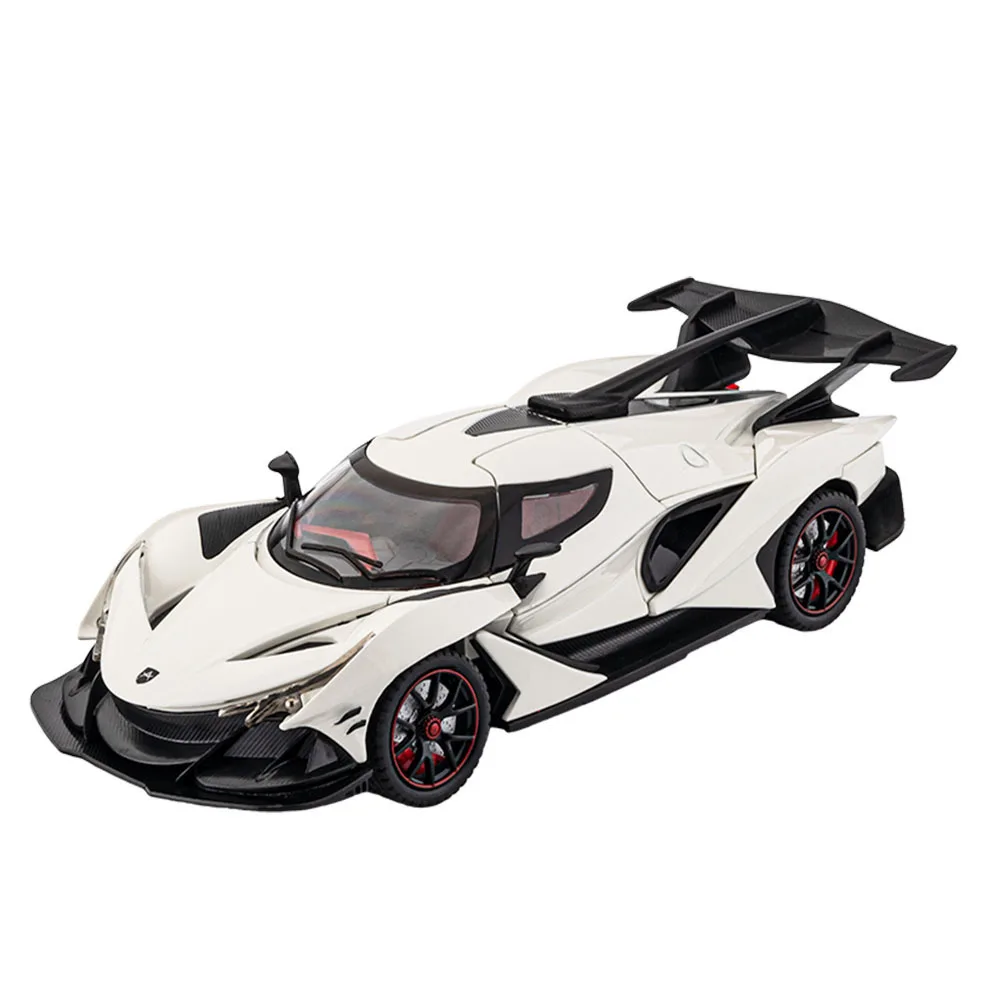 Simulation 1/24 Apollo IE Supercar Model With Sound Light Toy Vehicle Children Boy Birthday Gift Collection Miniature Voiture