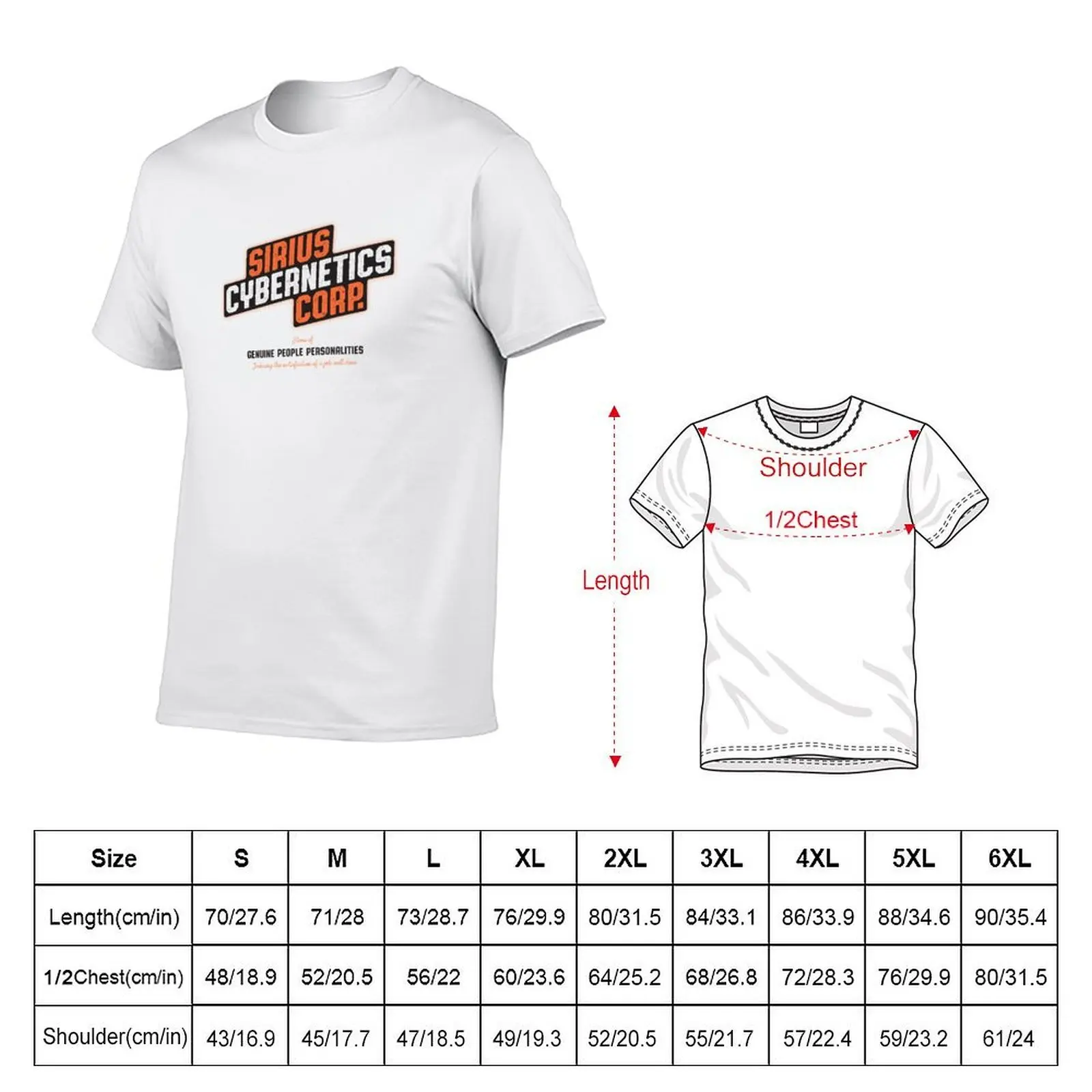 Sirius Cybernetics Corp T-Shirt cheap stuff designer shirts cotton t shirt men