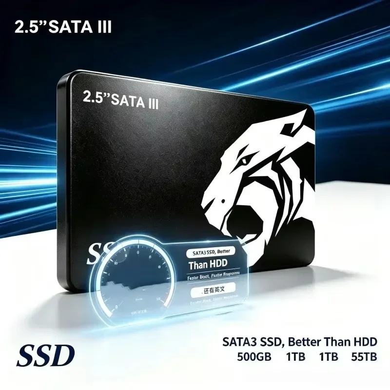 2.5 Inch SATA 3 Fast SSD Original High Speed Solid State Drive 500GB 1TB 2TB 4TB for Gaming PC Office Laptop System Upgrade