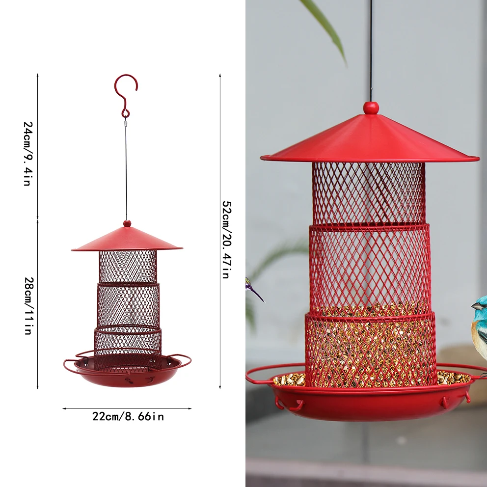 

Courtyard Garden Ornament Outdoor Metal Hanging Bird Feeder Iron Wild Folding Bird Cage Garden Courtyard Balcony