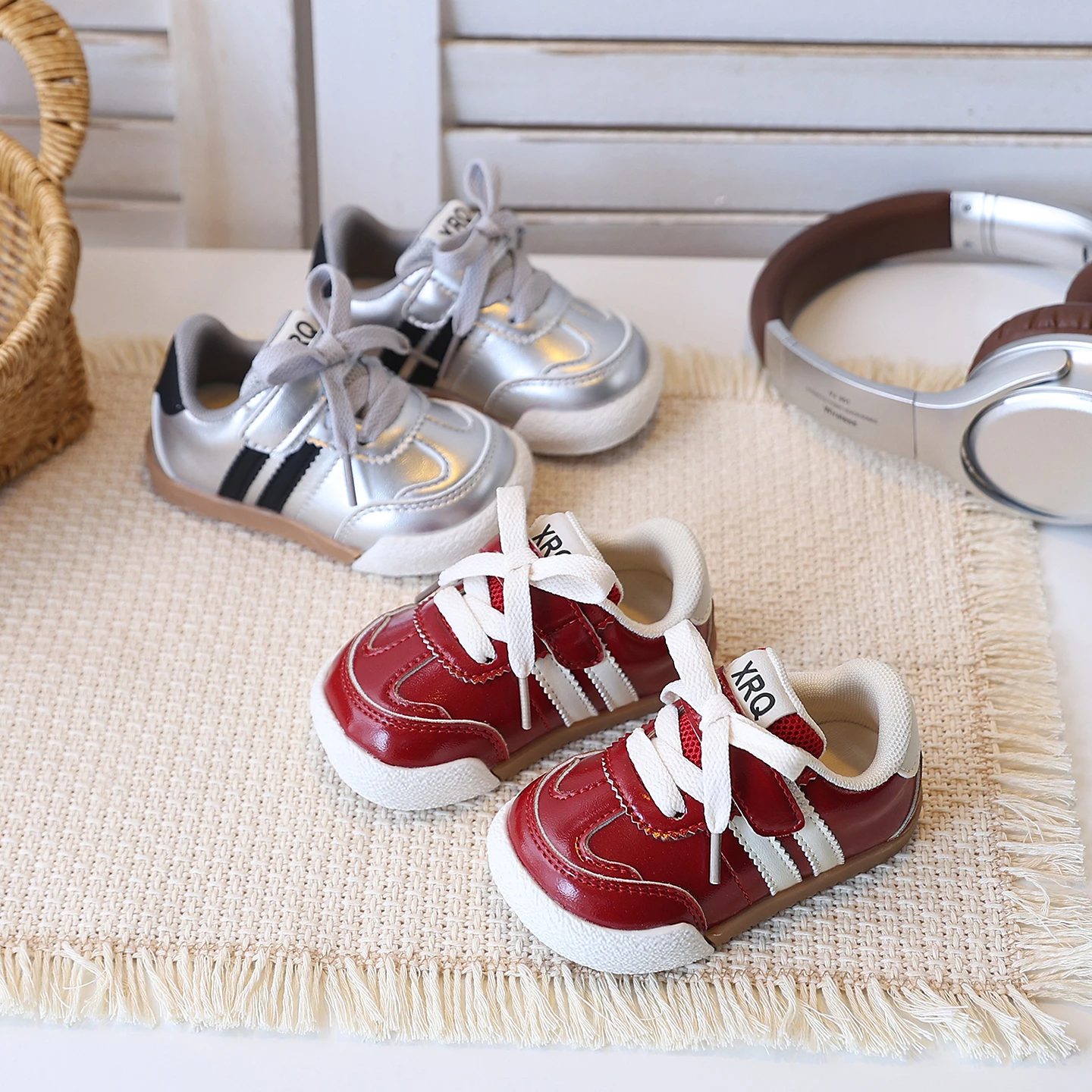 Girls Casual Shoes Toes Capped Soft Sole Kids Sports Shoes Hook&loop 2026 Brand New Baby Walking Shoes Non-slip