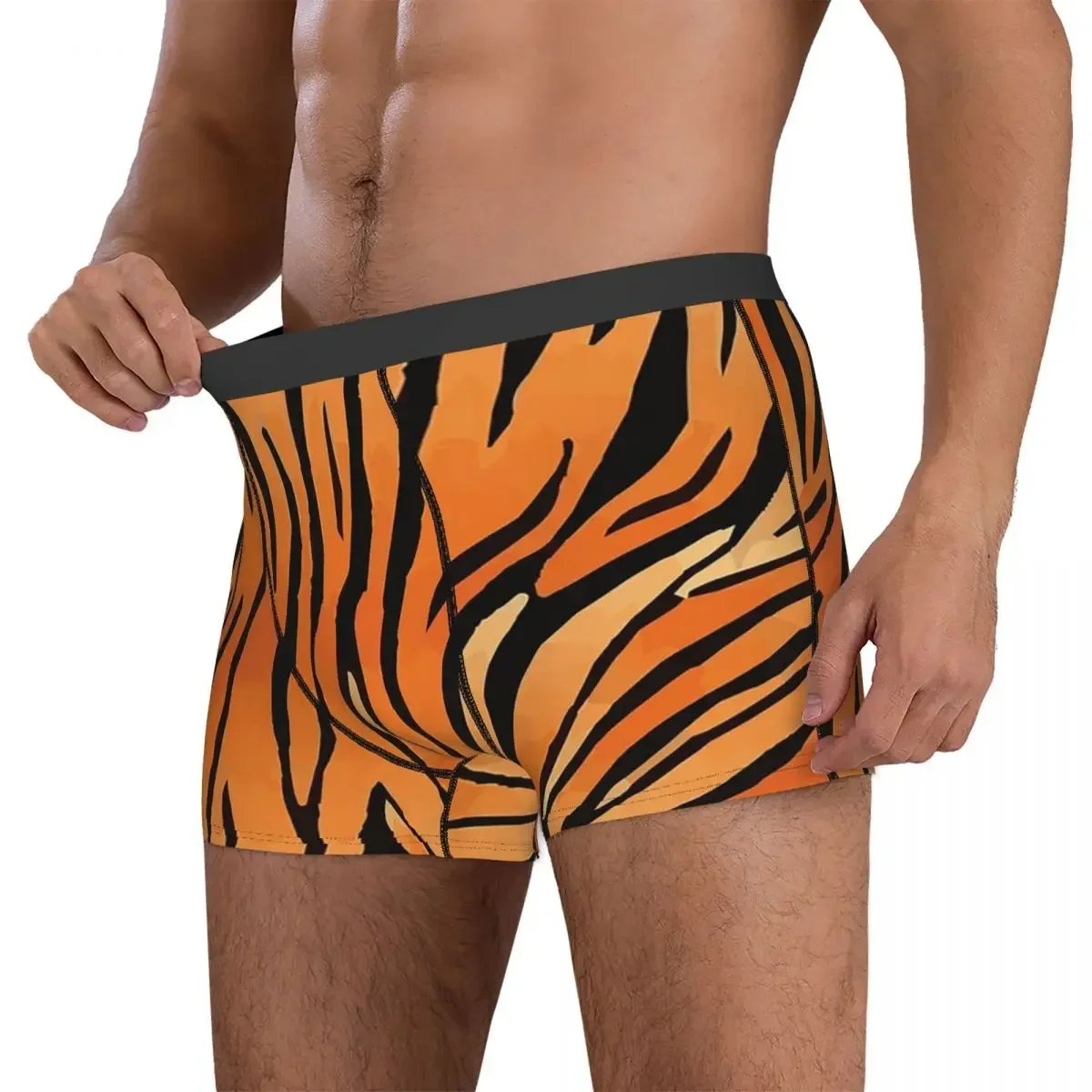 Boxer Underpants Shorts Bengal Tiger Animal Panties Men's Comfortable Underwear For Homme Man Boyfriend Gift