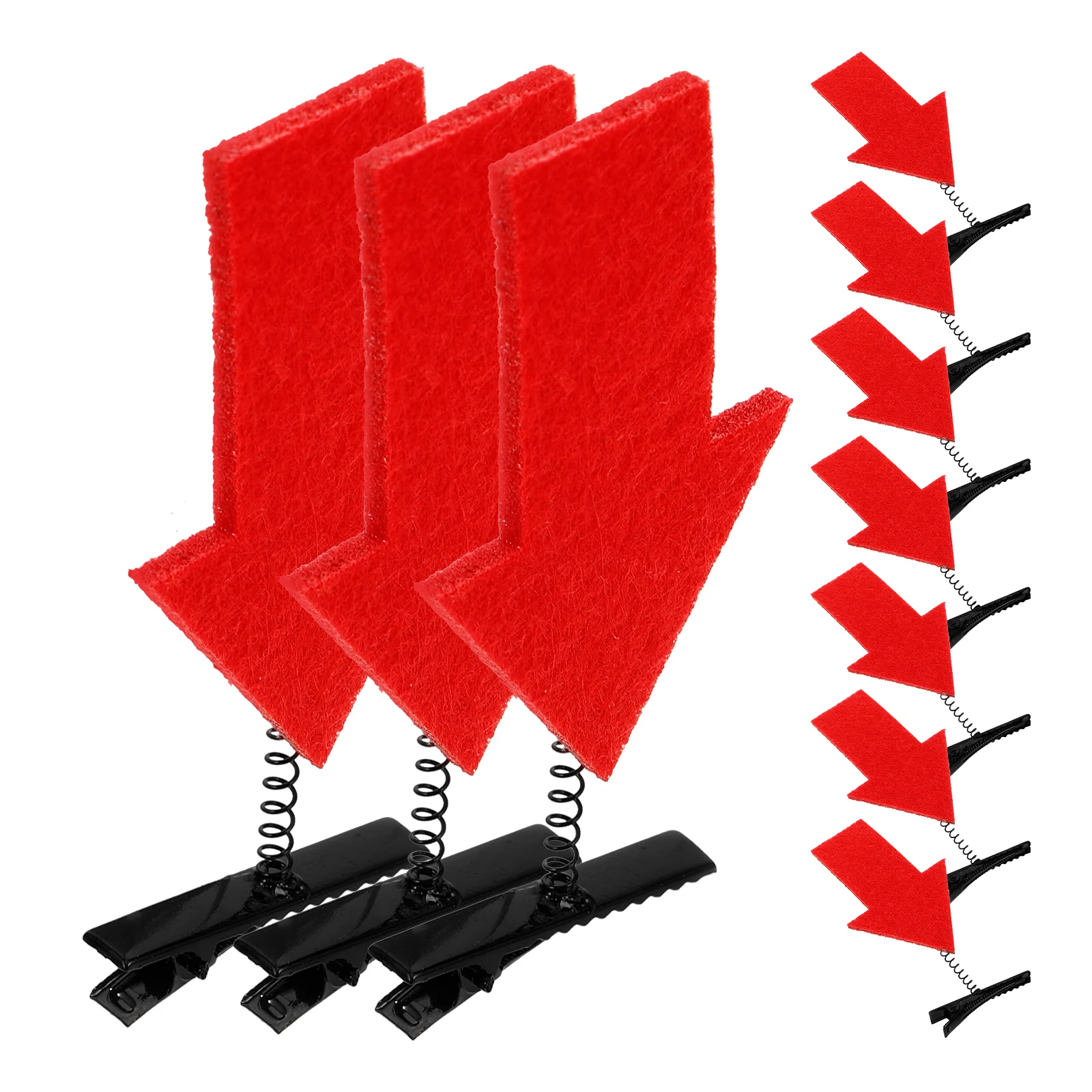 

10pcs Red Question Mark Hair Clips Cute Cartoon Accessories for Girls Hairstyles Party Photoshoot Safe Durable