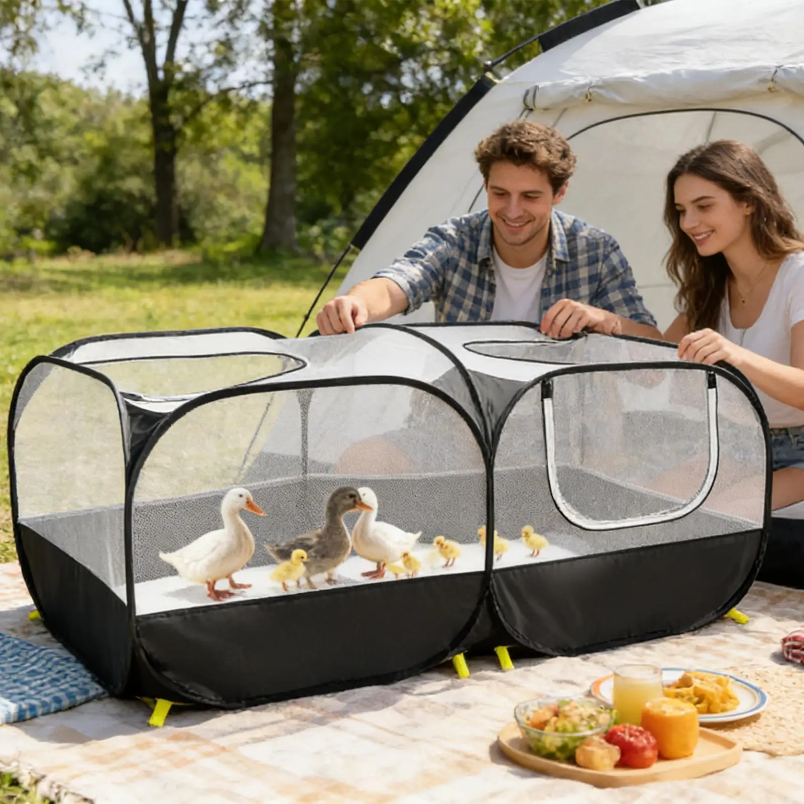 

Двусторонний многофункциональный корпус для маленьких животных, защита от солнца, домашний корпус для котенка для путешествий, на открытом воздухе, для животных, кошек, землей