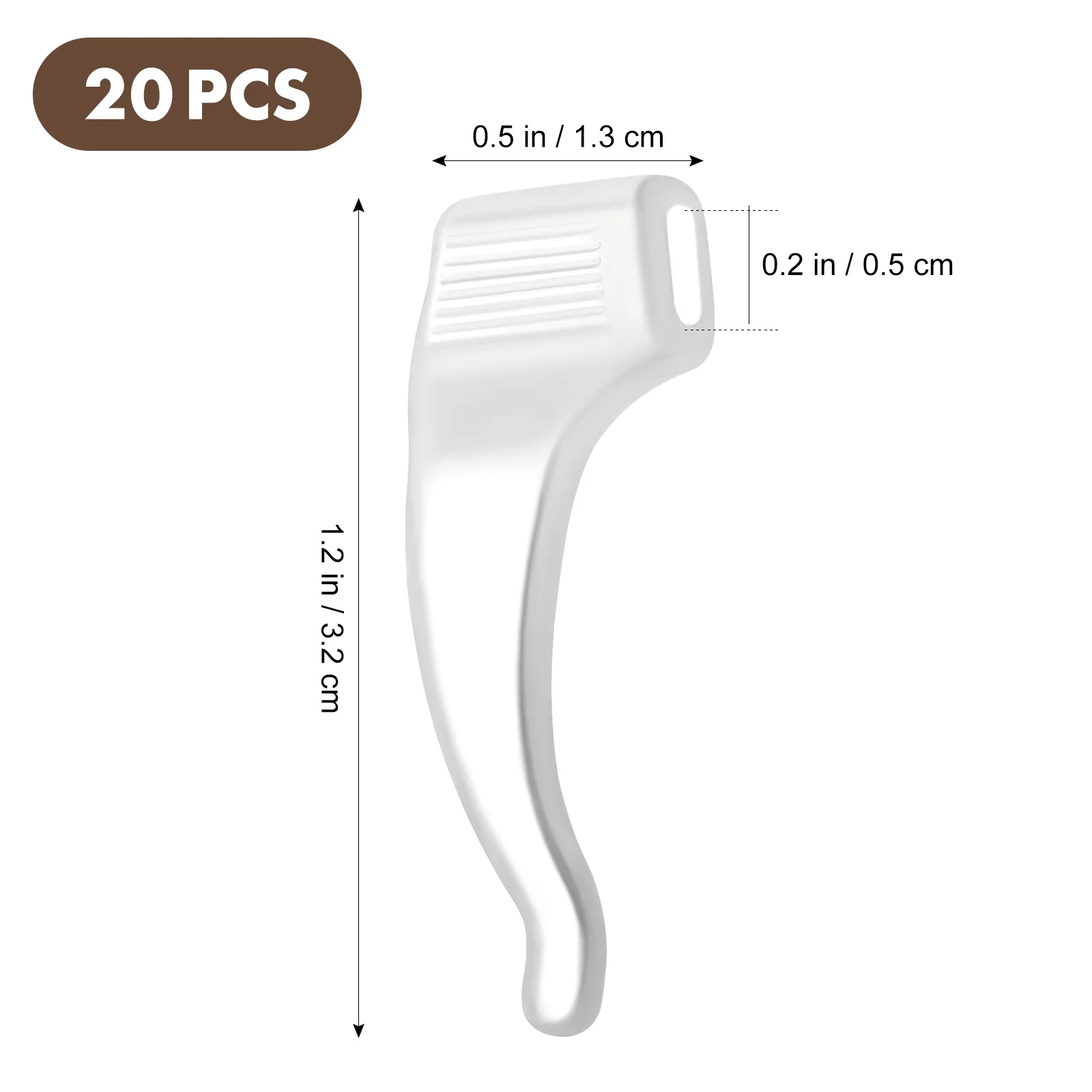 مقابض أذن مضادة للانزلاق، 20 زوجًا من خطافات تثبيت النظارات من السيليكون لملحقات النظارات