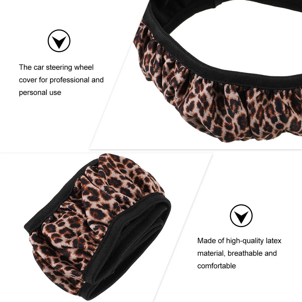 Leopard Pattern Steering Wheel Cover Car Universal Steering Wheel Sleeve Auto Interior Accessories Steering Covers