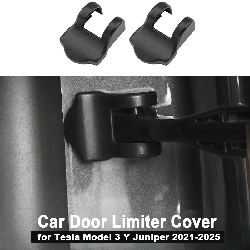 Car Door Limiter Cover for Tesla Model 3 Y Juniper 2021-2025 Cap Door Lock Latch Protection Cover Car Modification Accessories