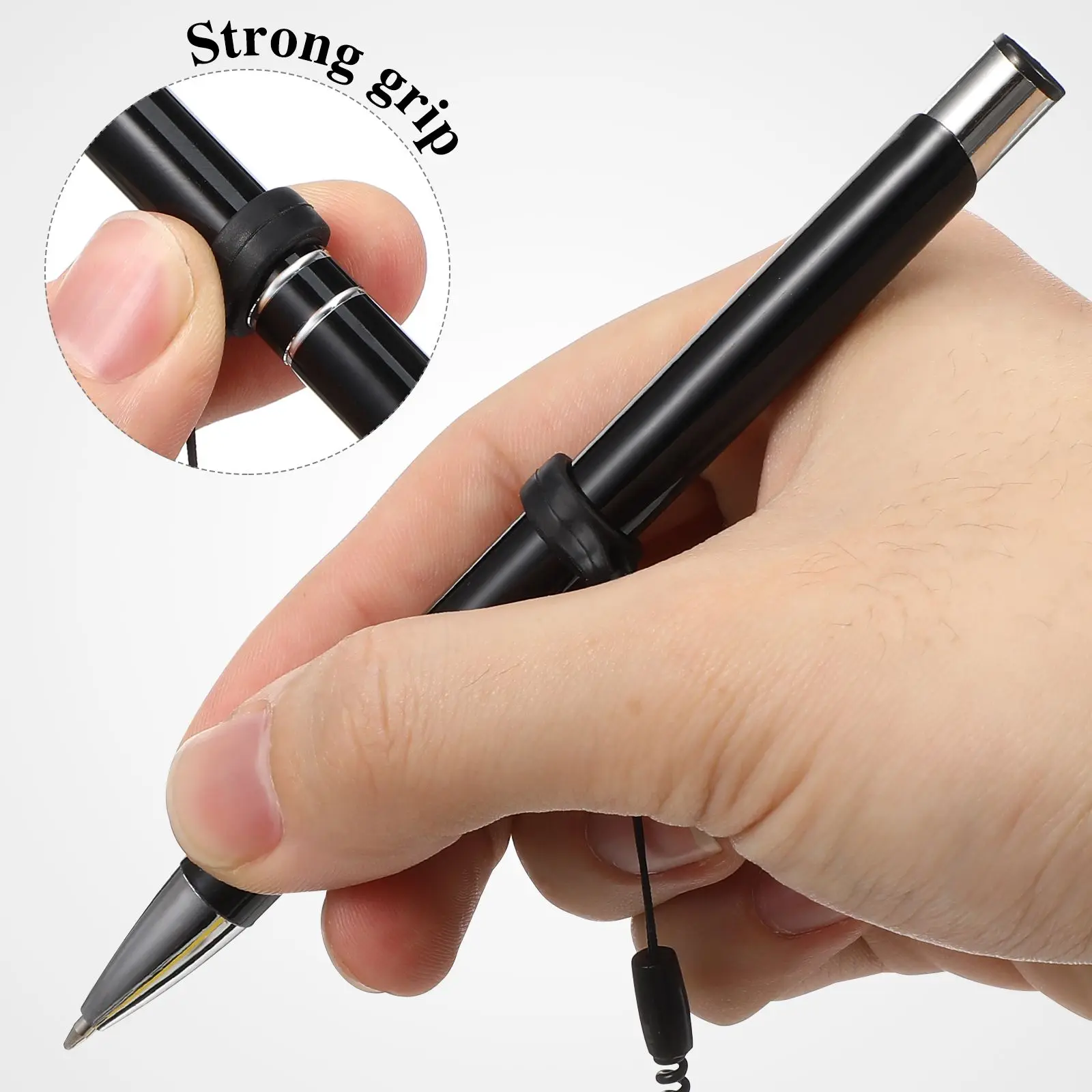 8 Pcs Stylus Pen Anti Lost Rope Retractable Cord Lanyard Spring Structure Plastic Construction Wrist Strap