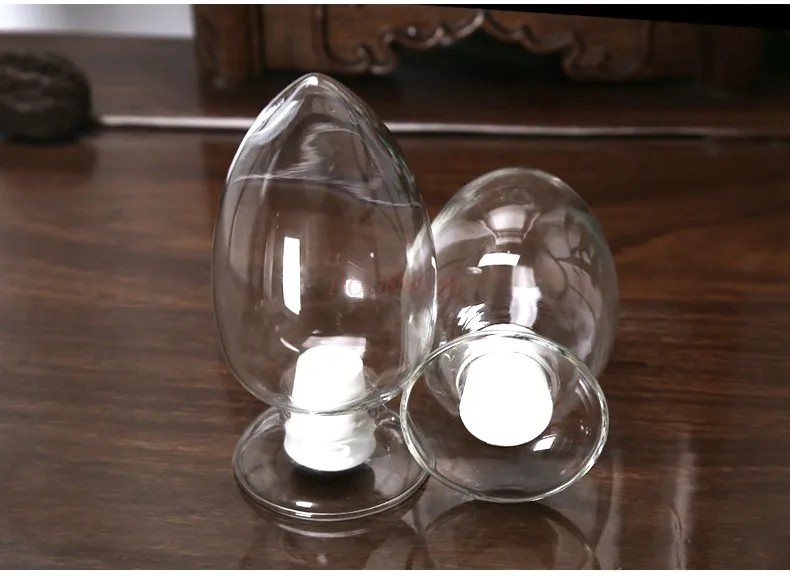 Seed Bottle Transparent Glass Conical Chicken Heart Bottle 250ml with Rubber Stopper Laboratory Thickened Powder Display