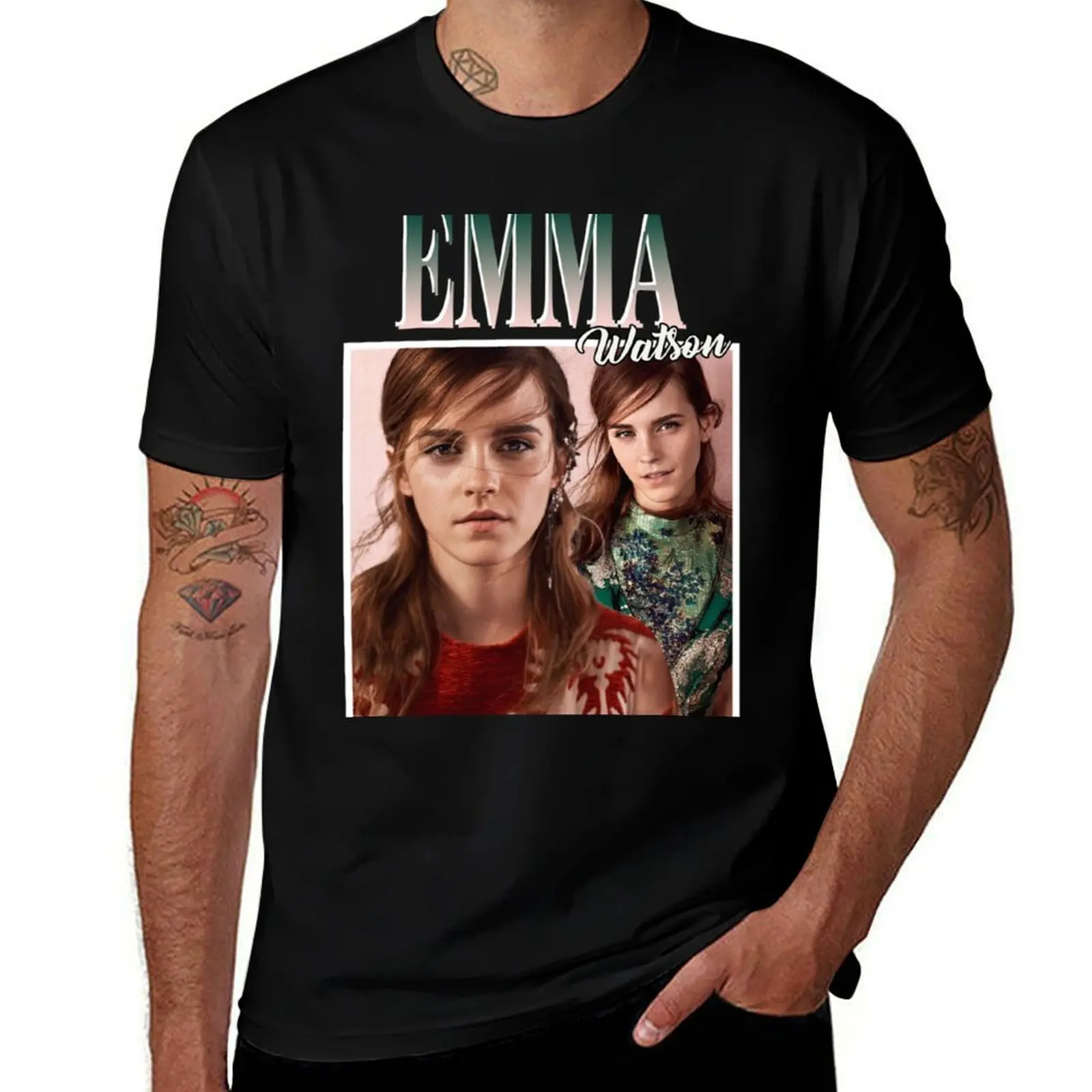 Emma Watson T-Shirt cotton graphic tees shirts graphic tees new edition boys whites Short sleeve tee men