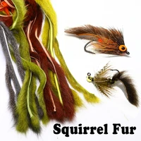 Royal Sissi 1 piel suave entera pino ardilla zonkers 2-3mm micro tiras de piel de ardilla para atar moscas matukas zonkers y moscas serpentinas