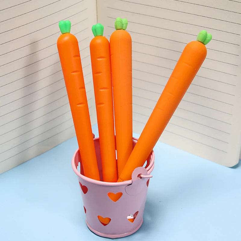 10 Pcs Simulated Carrot mechanical pencil Student toy writing pen 0.5mm Teaching equipment Office Supplies