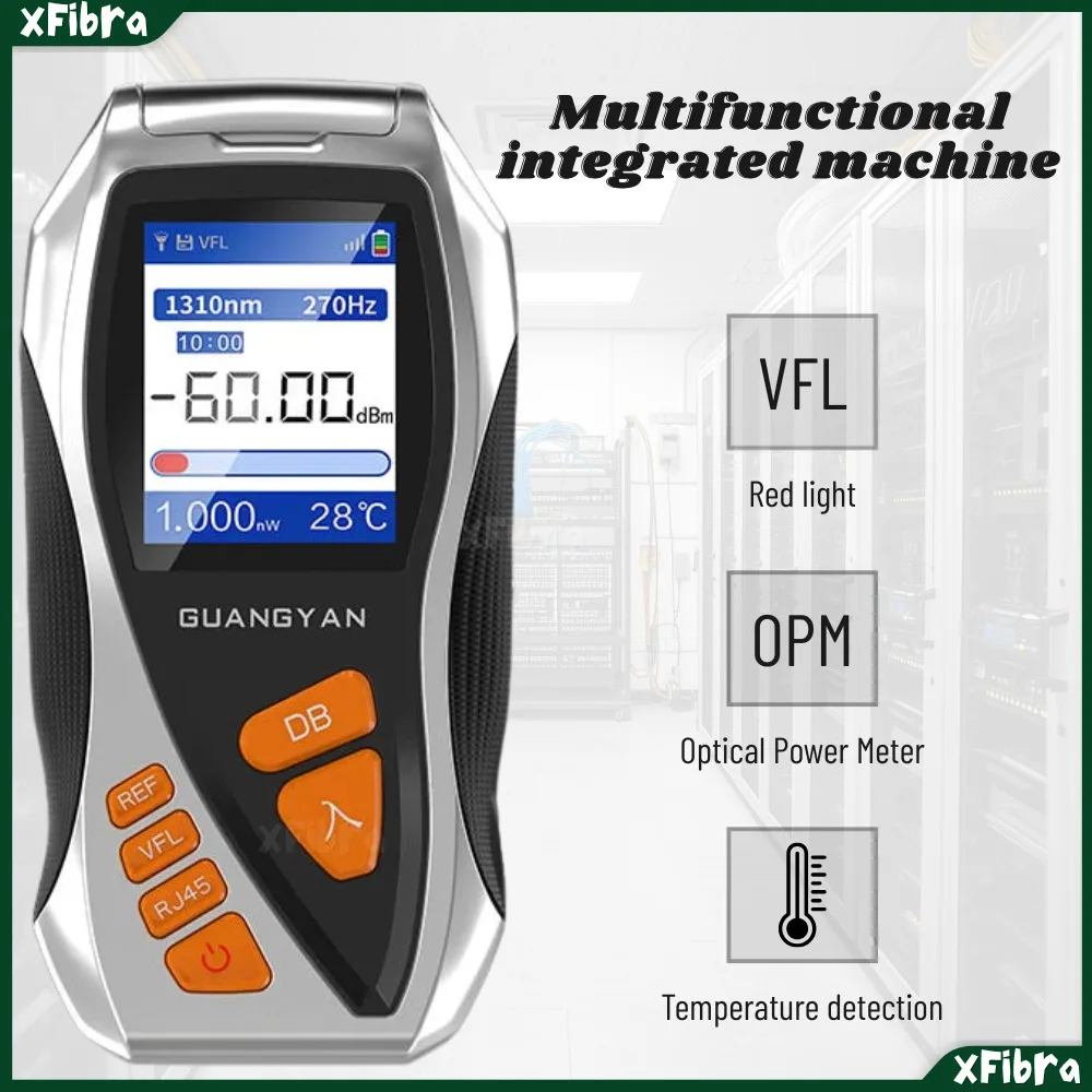 

Y9 Optical Power Meter Measurement Optic Visual Fault Finder Fiber Tester Rj45 Cable Dry Battery OPM -70 to 6dBm VFL 5KM
